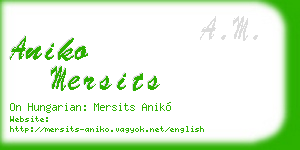 aniko mersits business card